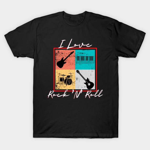 I Love Rock 'N' Roll T-Shirt by Kenny The Bartender's Tee Emporium